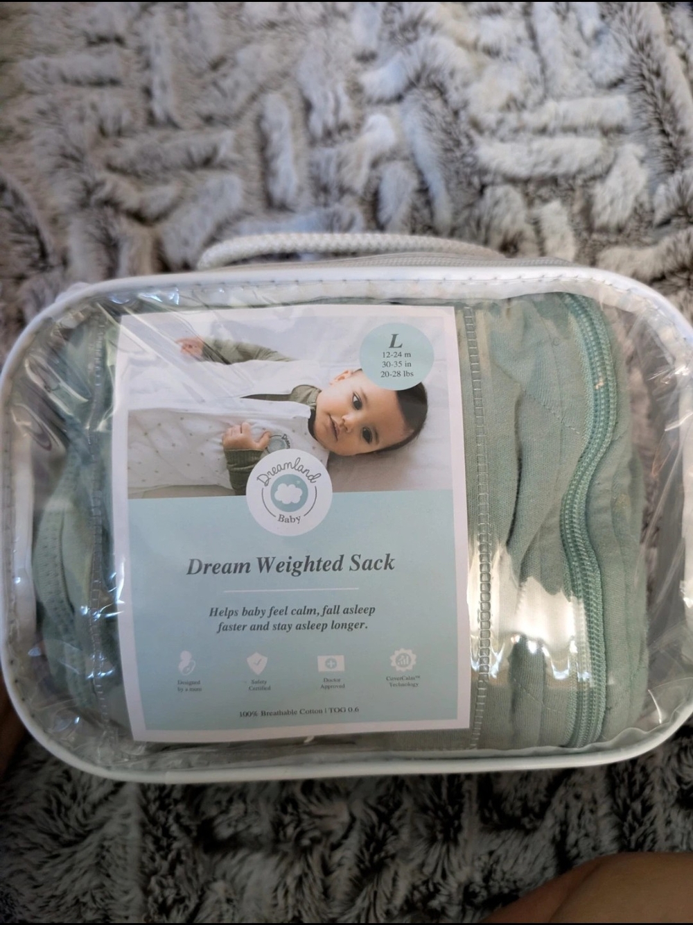 Dream Weighted Sack - Light Green 12-24 Months